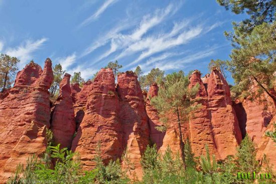 Городок Руссильон - Прованс, Франция