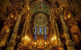 Город Лион - базилика Нотр-Дам-де-Фурвьер