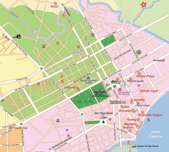 Хошимин карта с достопримечательностями